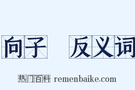 向子諲反义词是什么意思的图片